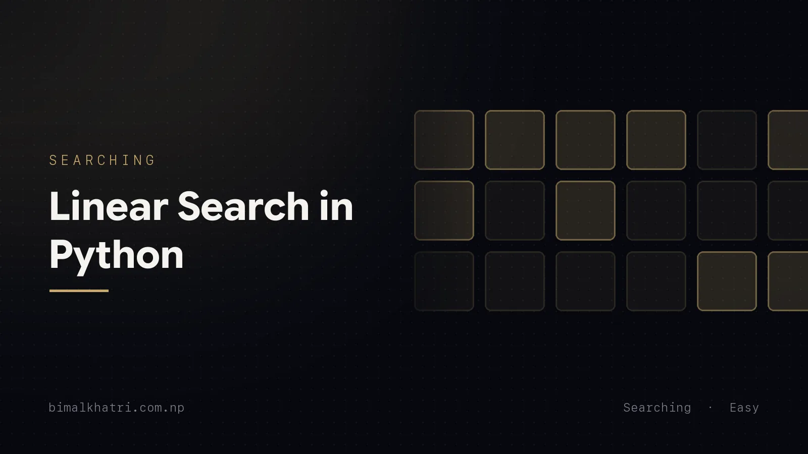Linear Search in Python: The Simplest Algorithm, and When It's Still Right