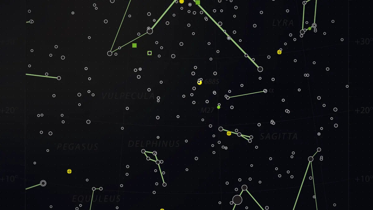Vulpecula Constellation: The Little Fox, the Dumbbell Nebula, and the First Pulsar